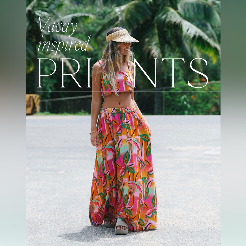 BEACH RIOT SET - LARISSA SKIRT + SUSAN TOP - PALM BEACH COLORWAY